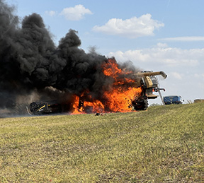 Area departments battle two combine fires Tuesday | News, Sports, Jobs - Vimarsana News